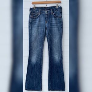 7 for All Mankind Low Rise Bootcut Y2K Quality Denim Faded Medium Wash Jeans